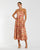 Cocktail Dresses Short Cocktail Floral Print Midi Length Dress Pink Multi