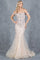 Prom Dresses Fitted Long Beaded Lace Formal Prom Dress Champagne