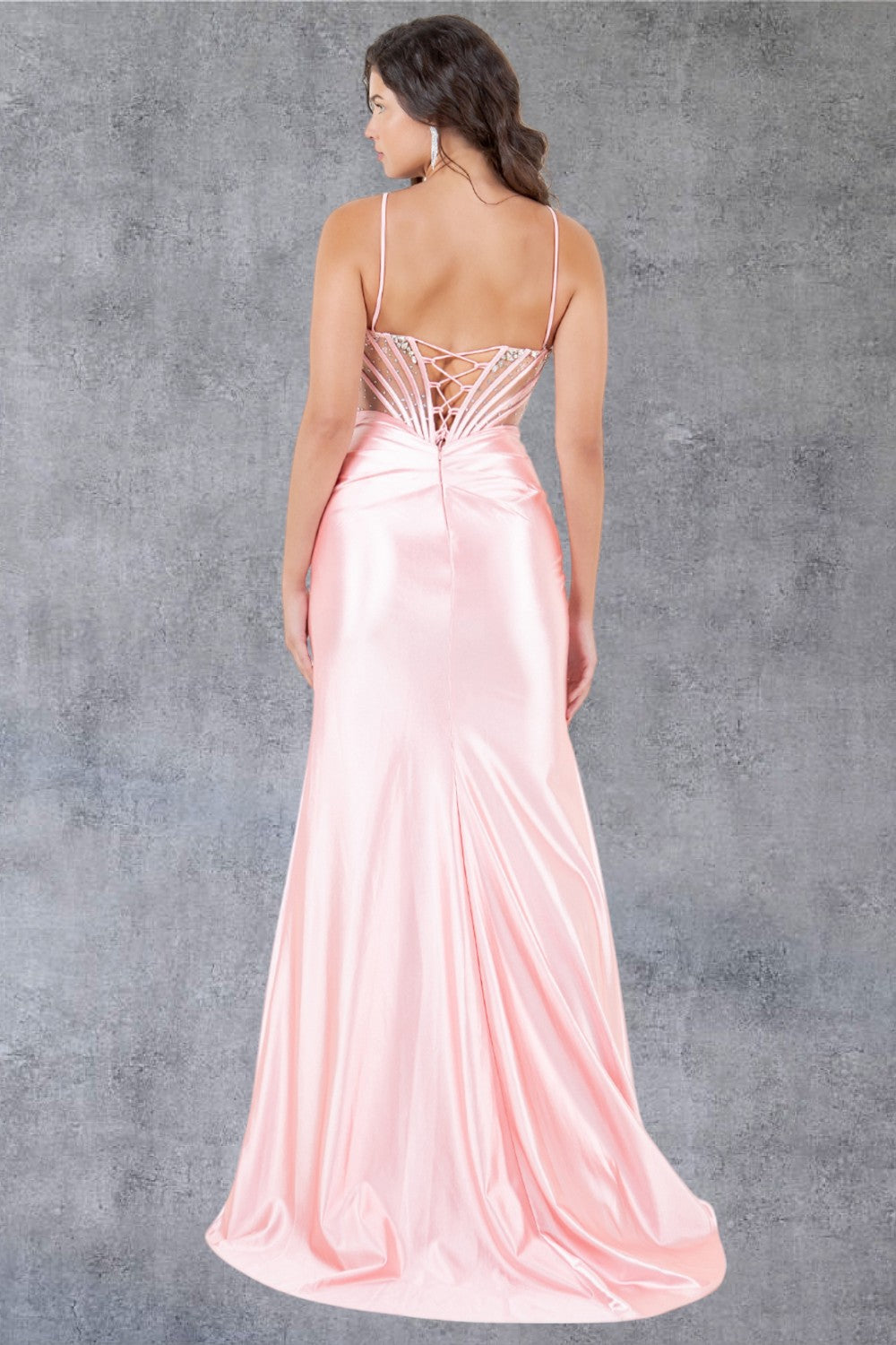 Cinderella Couture 8273J Long Beaded Slit Formal Prom Dress