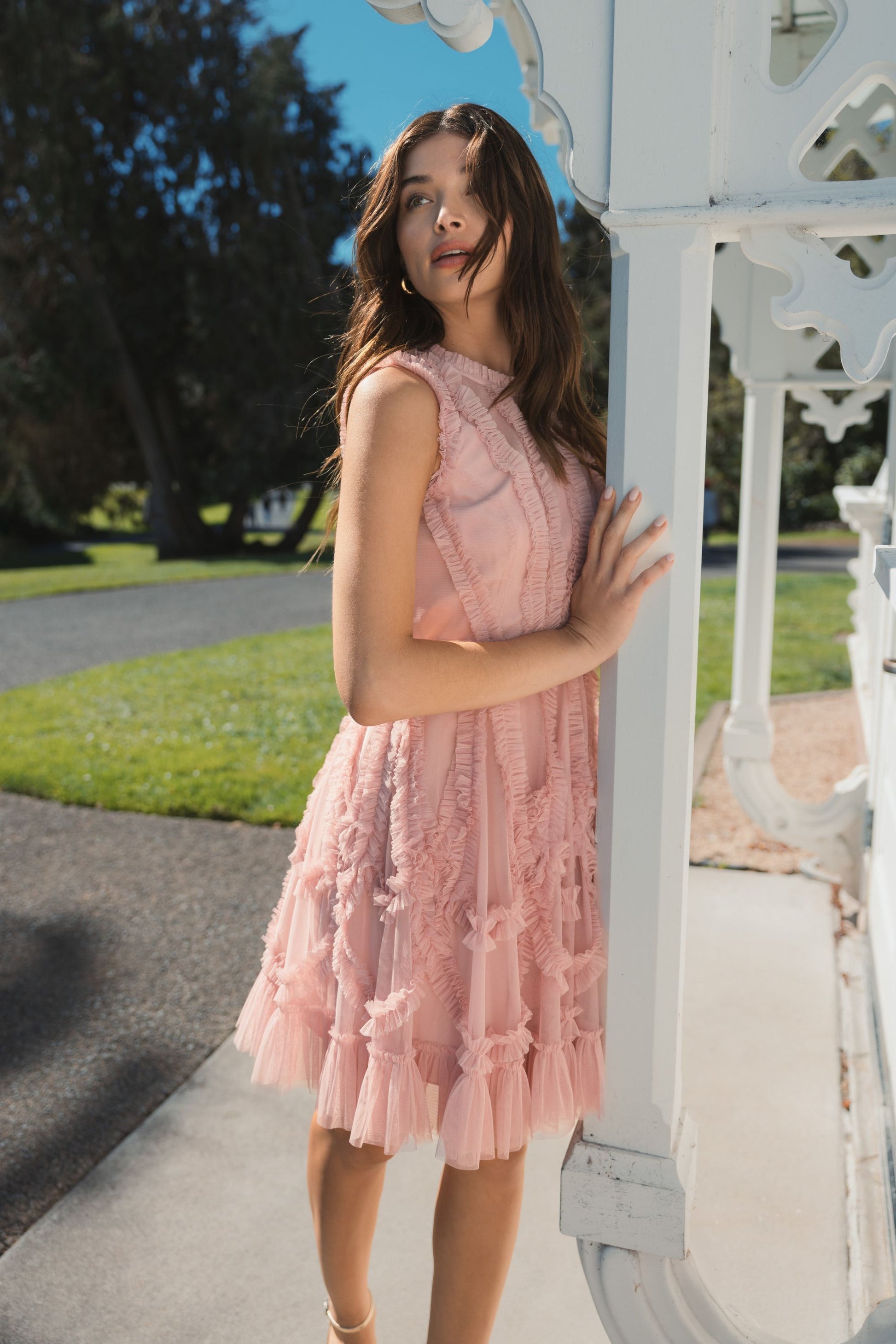 Short Ruffle Dress A Line Homecoming Cocktail Mac Duggal 8289  The Dress  Outlet