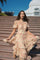 Cocktail Dresses Floral Short Cocktail Ruffle Print Dress Ivory Multi