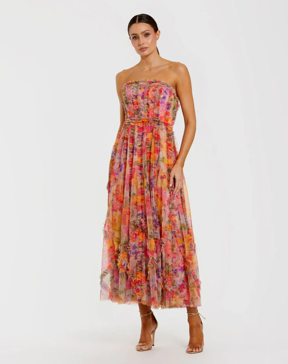 Prom Dresses Formal Long A Line Floral Prom Dress Multi