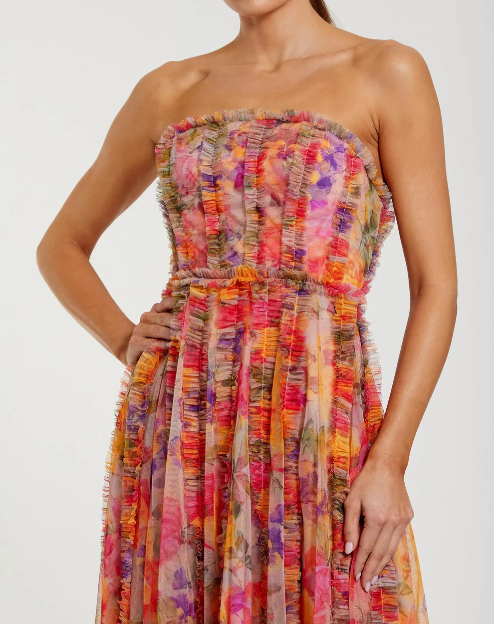 Prom Dresses Formal Long A Line Floral Prom Dress Multi
