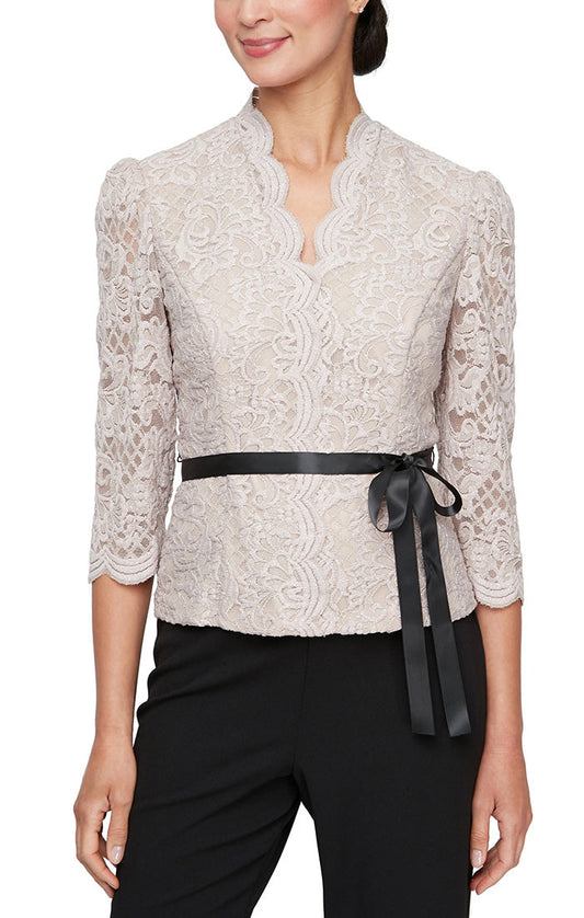 Top Formal Blouse Mother of the Bride Top Taupe