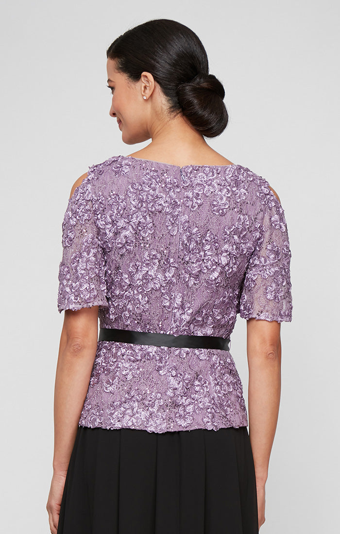 Alex Evenings 83122697 Formal Top Lace Blouse