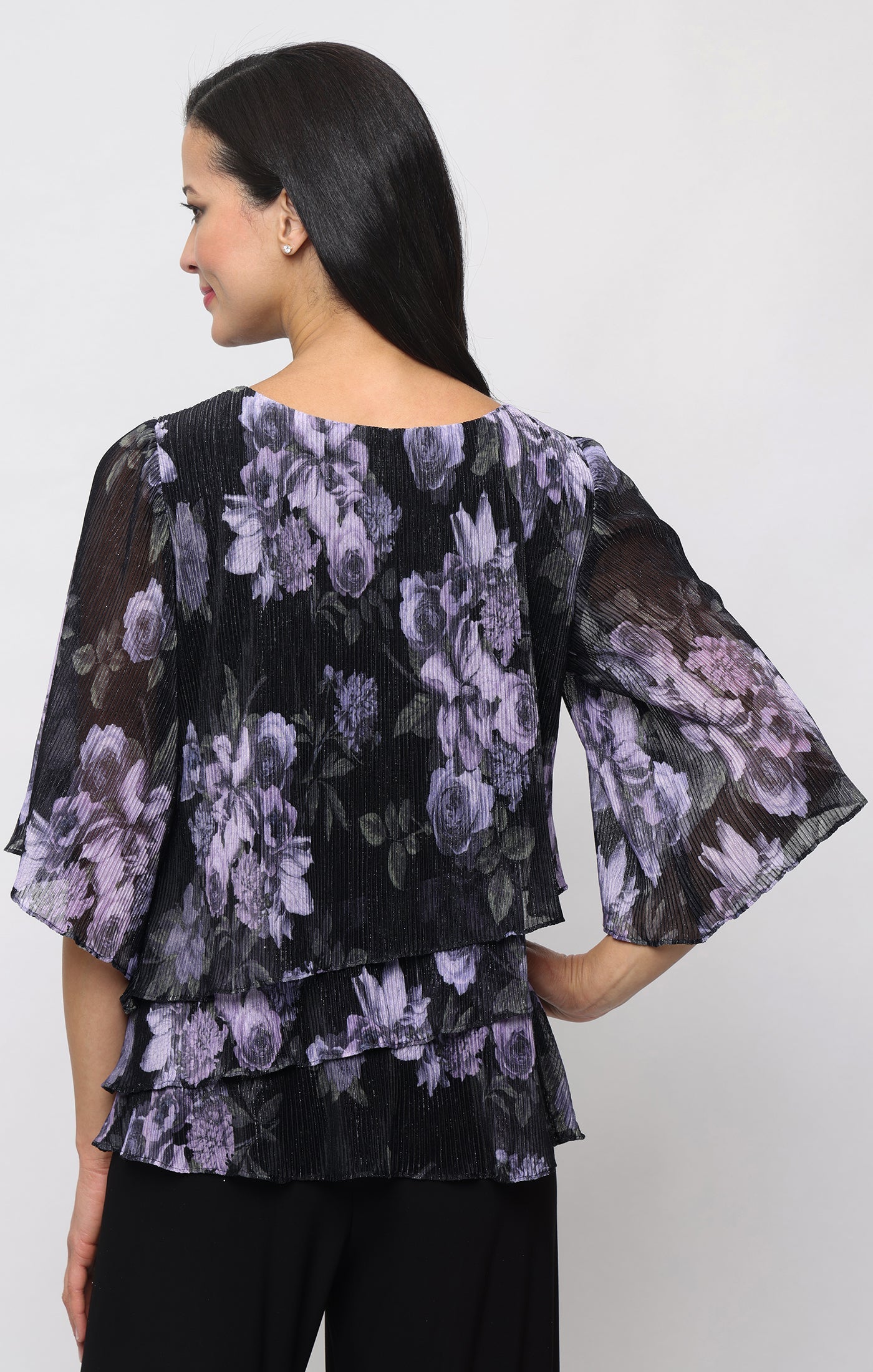Jewel Midi Chiffon Formal A-Line Top Alex Evenings AE8327795