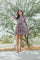 Cocktail Dresses Homecoming Floral Short Cocktail Mini Dress Purple Multi