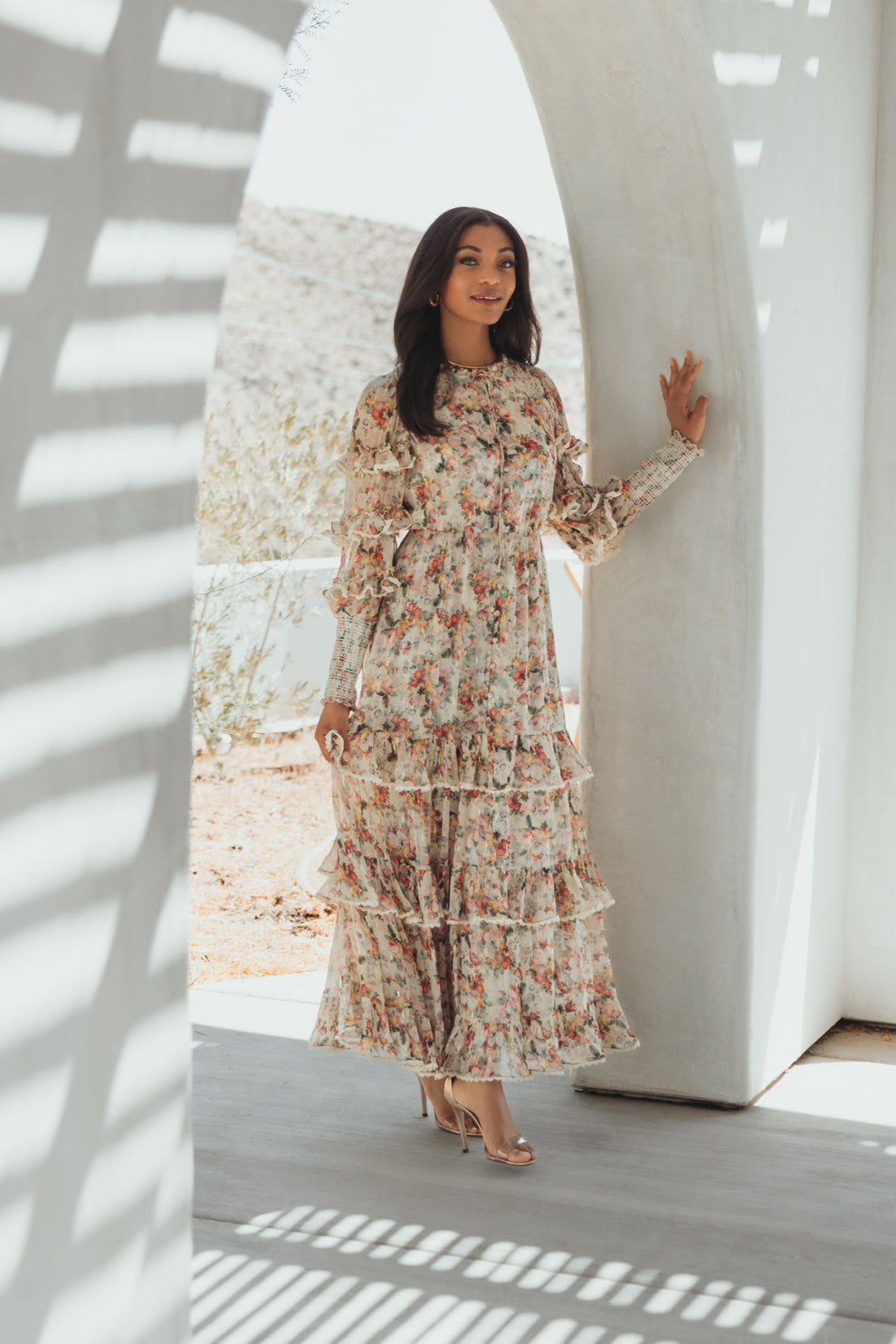 Cocktail Dresses Floral Cocktail Dress Yellow Multi