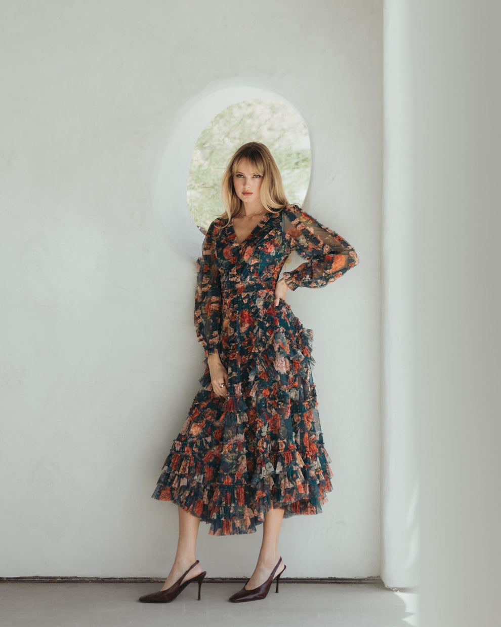 Cocktail Dress Floral Printed Short Cocktail Dress Teal Multi