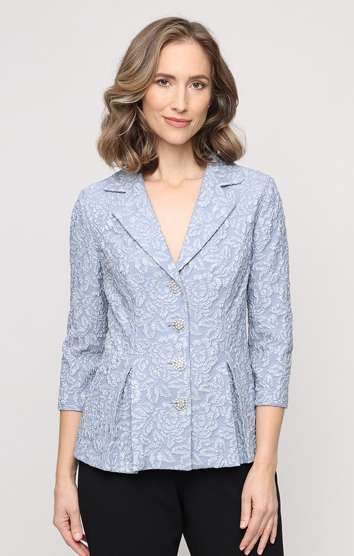 Top Formal Floral Lace Pleated Top Alex Evenings 8357052 Hydrangea