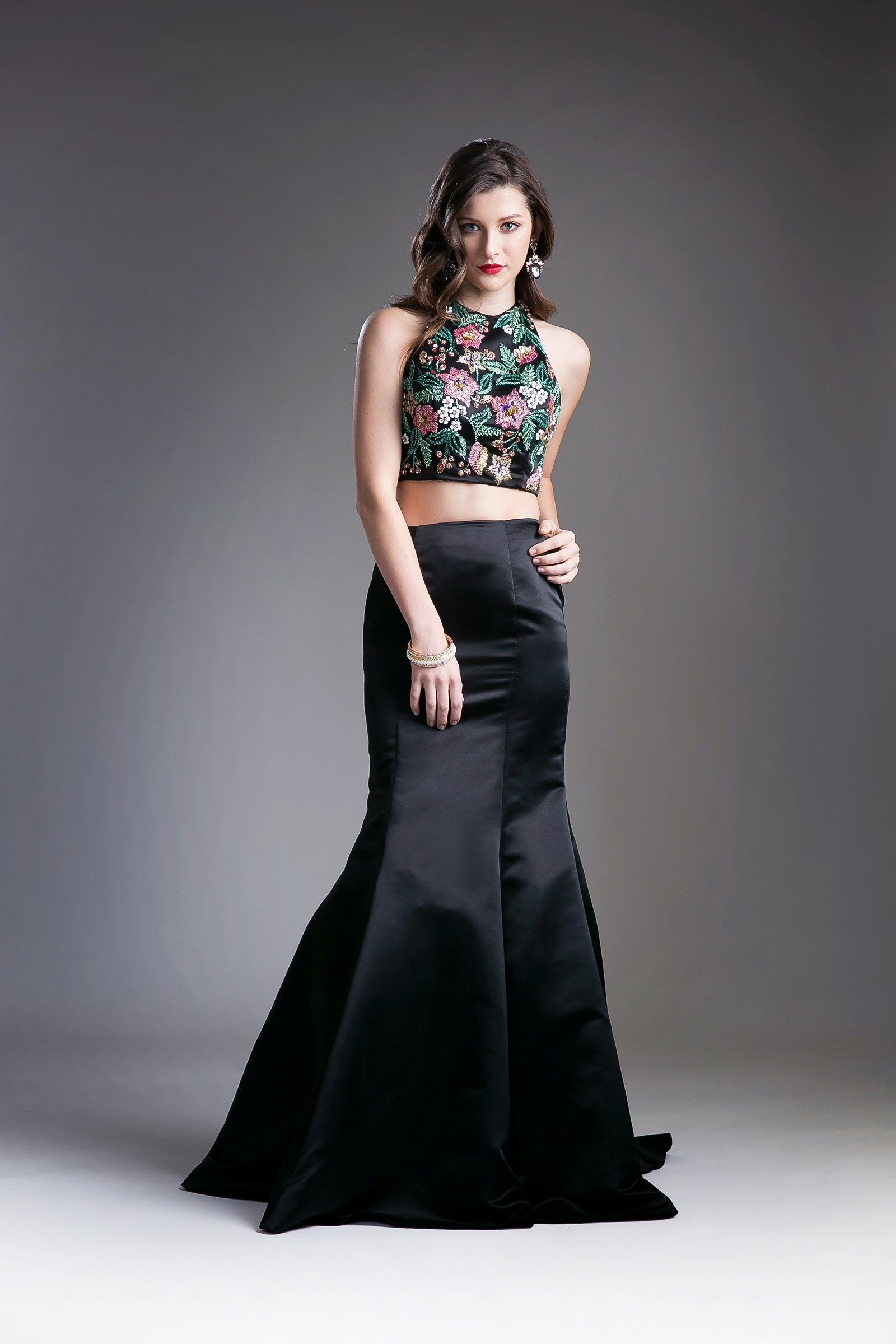 Prom Dresses Long Formal Beaded Mermaid Prom Dress Black