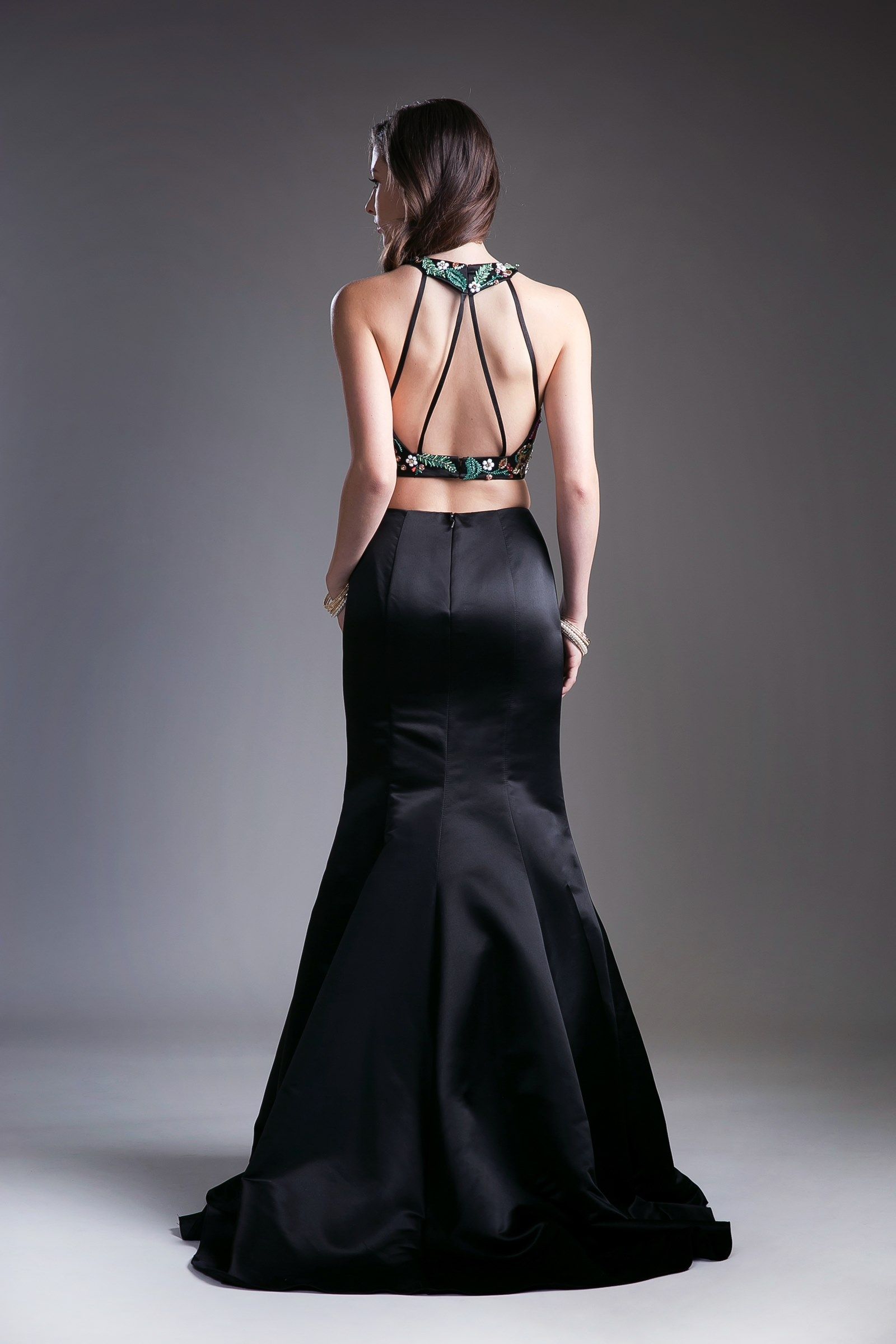 Prom Dresses Long Formal Beaded Mermaid Prom Dress Black