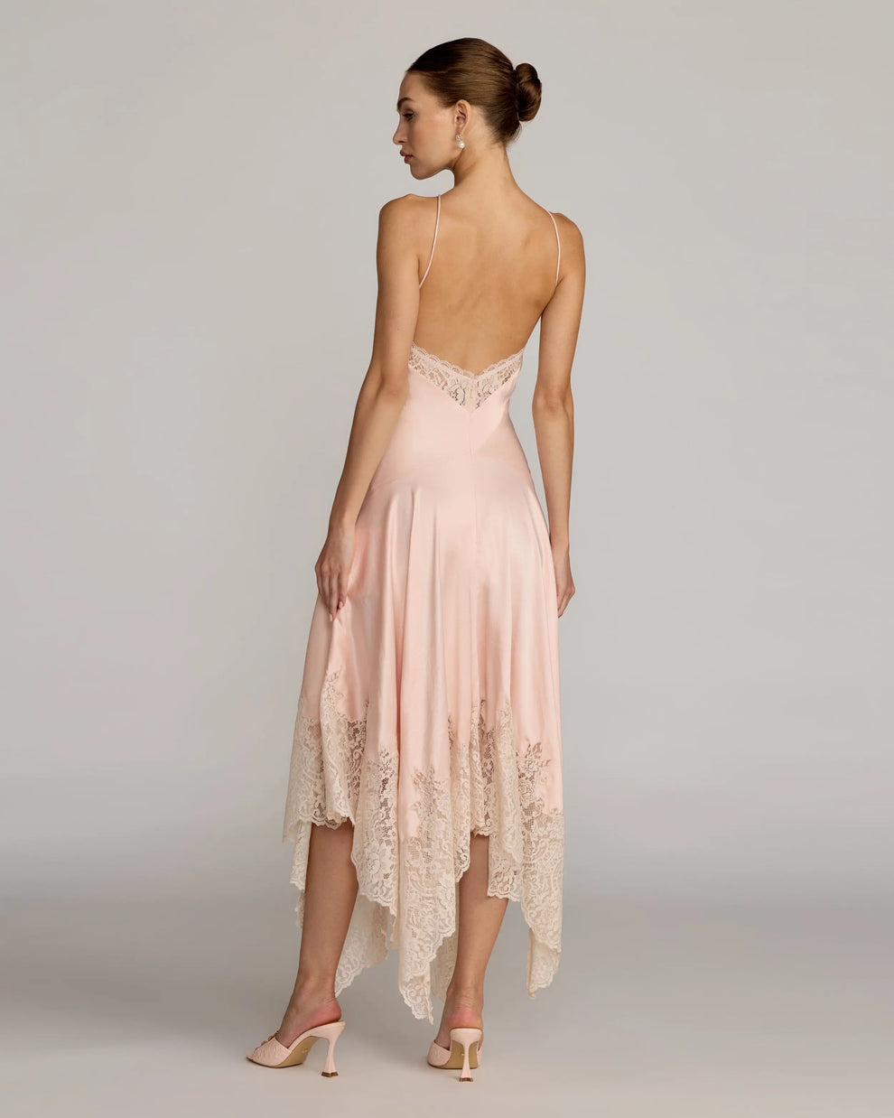Halter Midi Satin Formal A-Line Dress Mac Duggal 8375