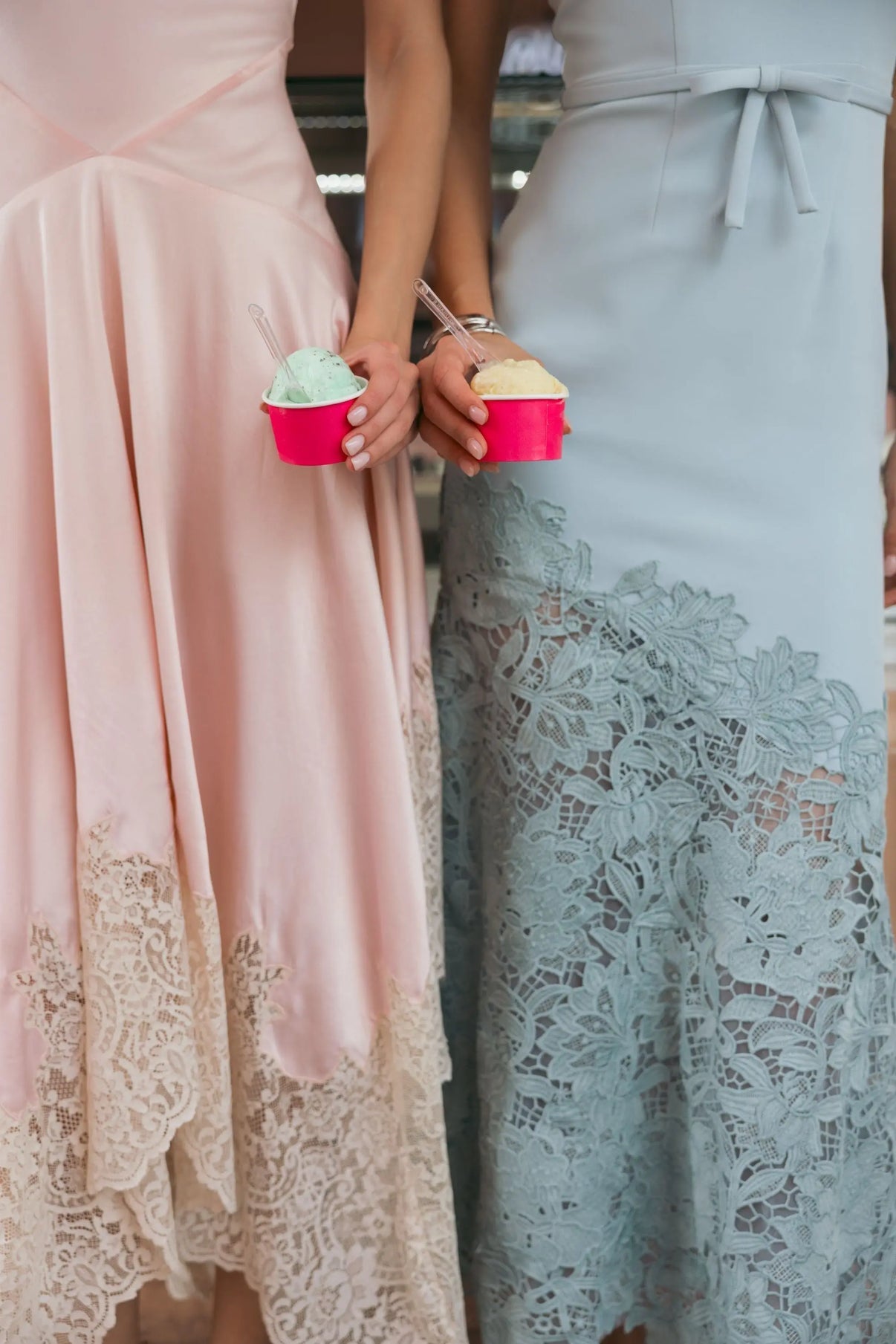 Crew Neck Midi Lace Cocktail Dress by Mac Duggal 21355 in Powder Blue