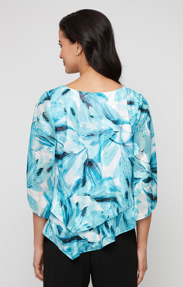 Alex Evenings 8375964 Top Printed Formal Blouse