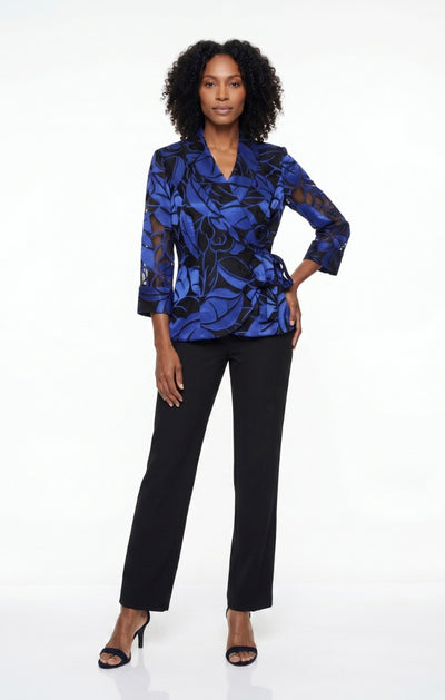 Crew High-Neck Mesh Top Fit & Flare Alex Evenings 8375978