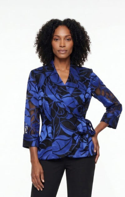 Crew High-Neck Mesh Top Fit & Flare Alex Evenings 8375978