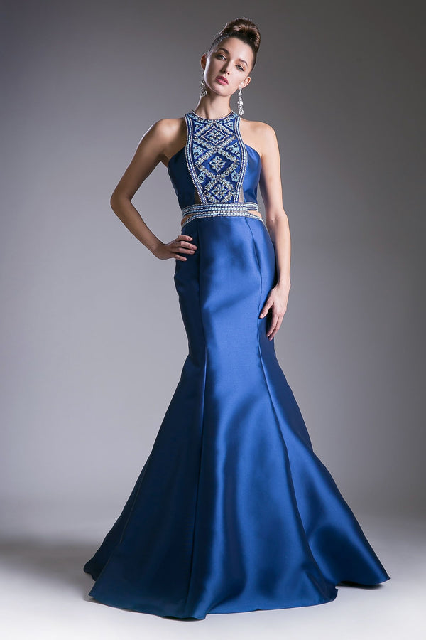 LaDivine 83789 Mermaid Formal Long Beaded Prom Dress