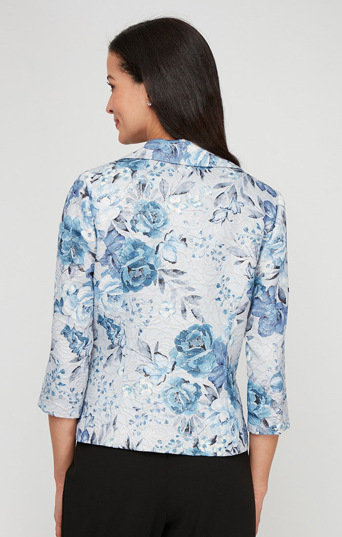 Alex Evenings 8381200 Twinset Formal Printed Top Jacket
