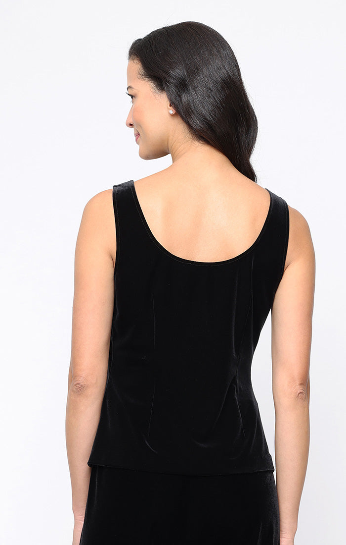 Top Velvet Formal Top Black