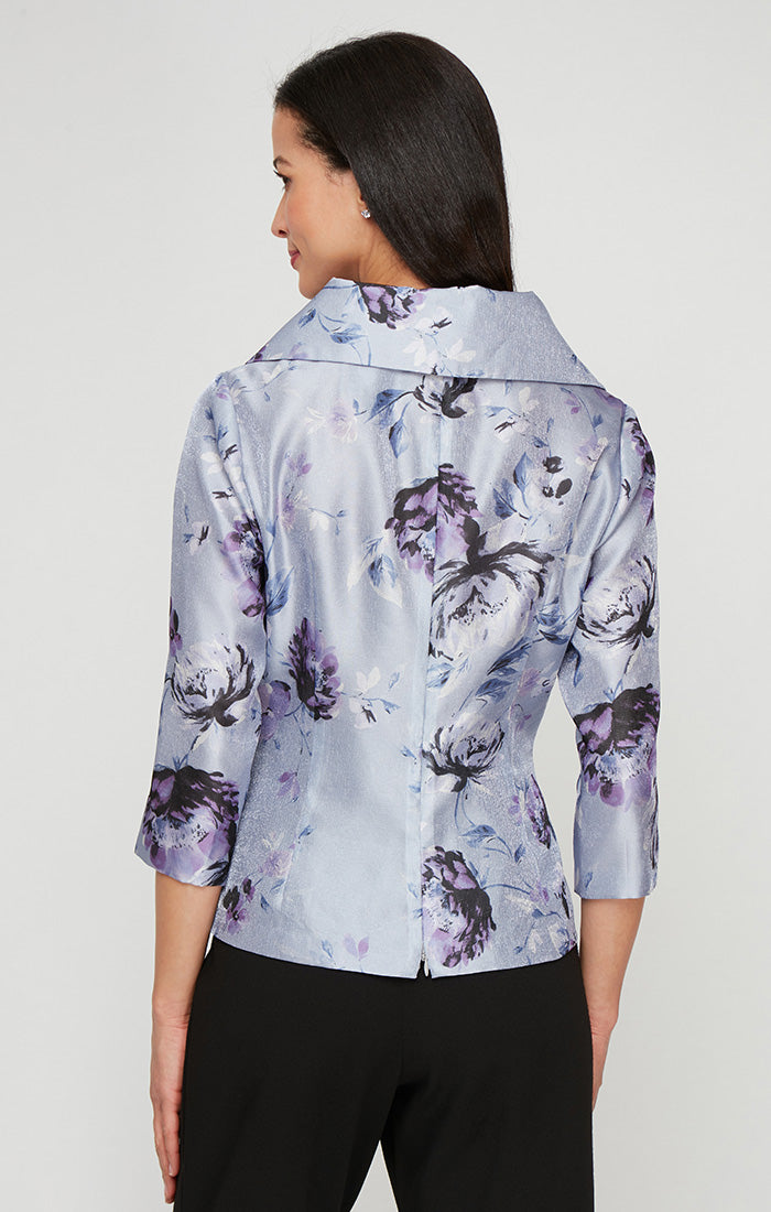 Alex Evenings 8392014 Formal Printed Floral Blouse