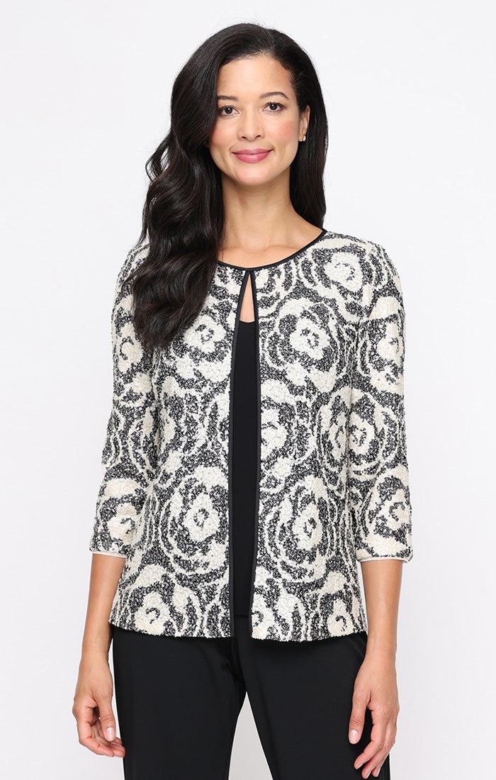 Top Evening Formal Sequin Top Black Ivory
