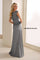 Mother of the Bride Dresses Long Mother of the Bride Beaded Formal Dress Gray