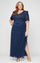 Plus Size Formal Dresses Long Formal Plus Size Ruffle Evening Dress Navy