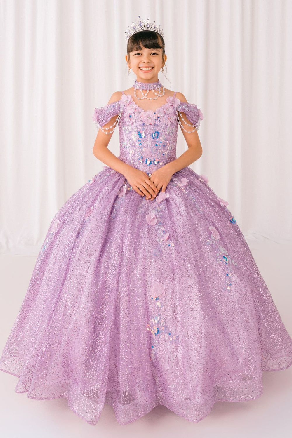 Cinderella Couture 8415 Formal 3D Floral Applique Flower Girl Dress