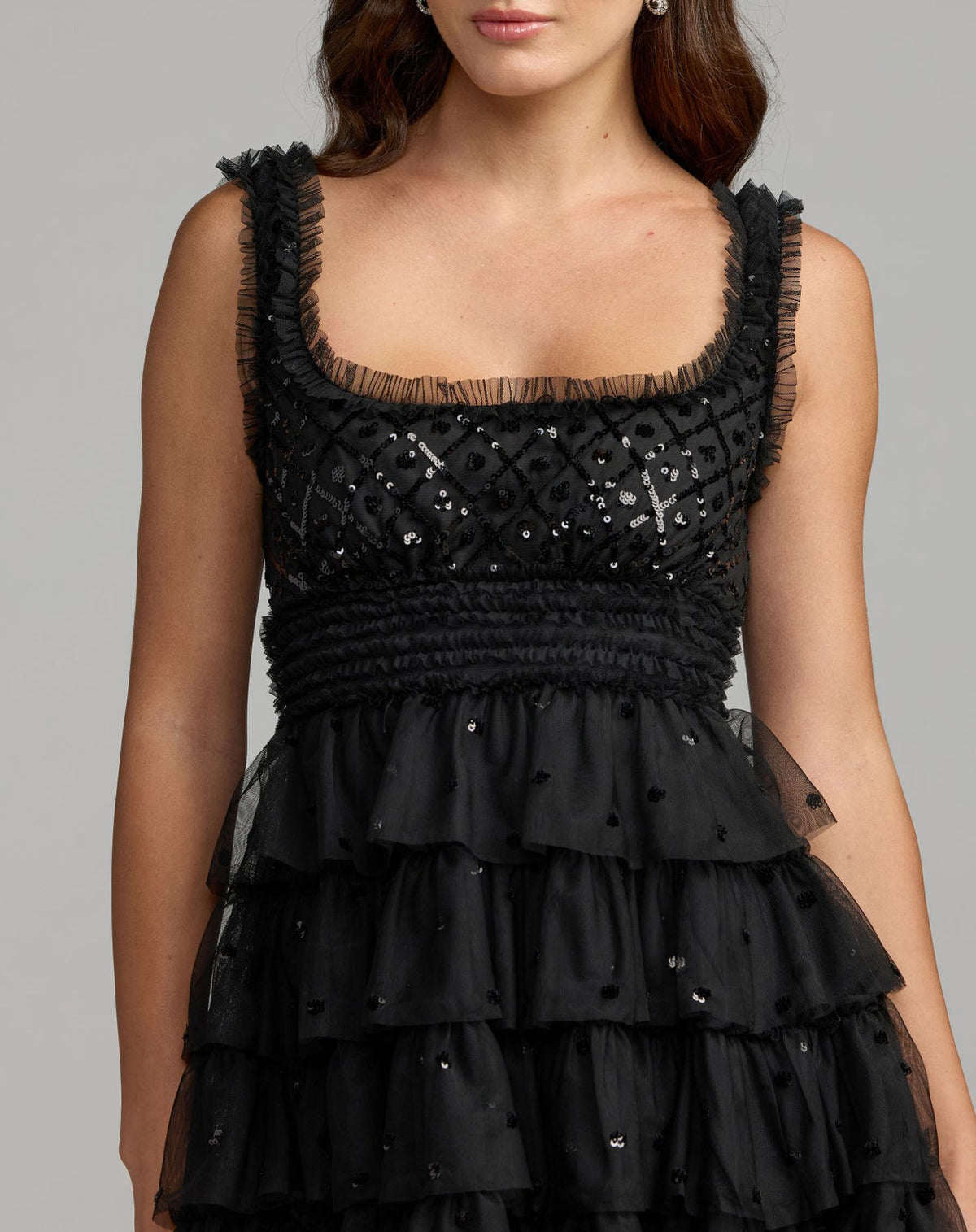 Square Mini/Short Tulle Cocktail Fit & Flare Mac Duggal 8417