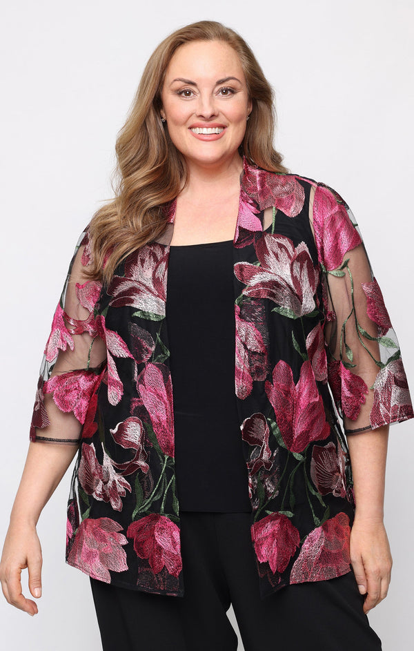 Illusion Mesh Formal Evening Jacket A-Line Alex Evenings 84171986