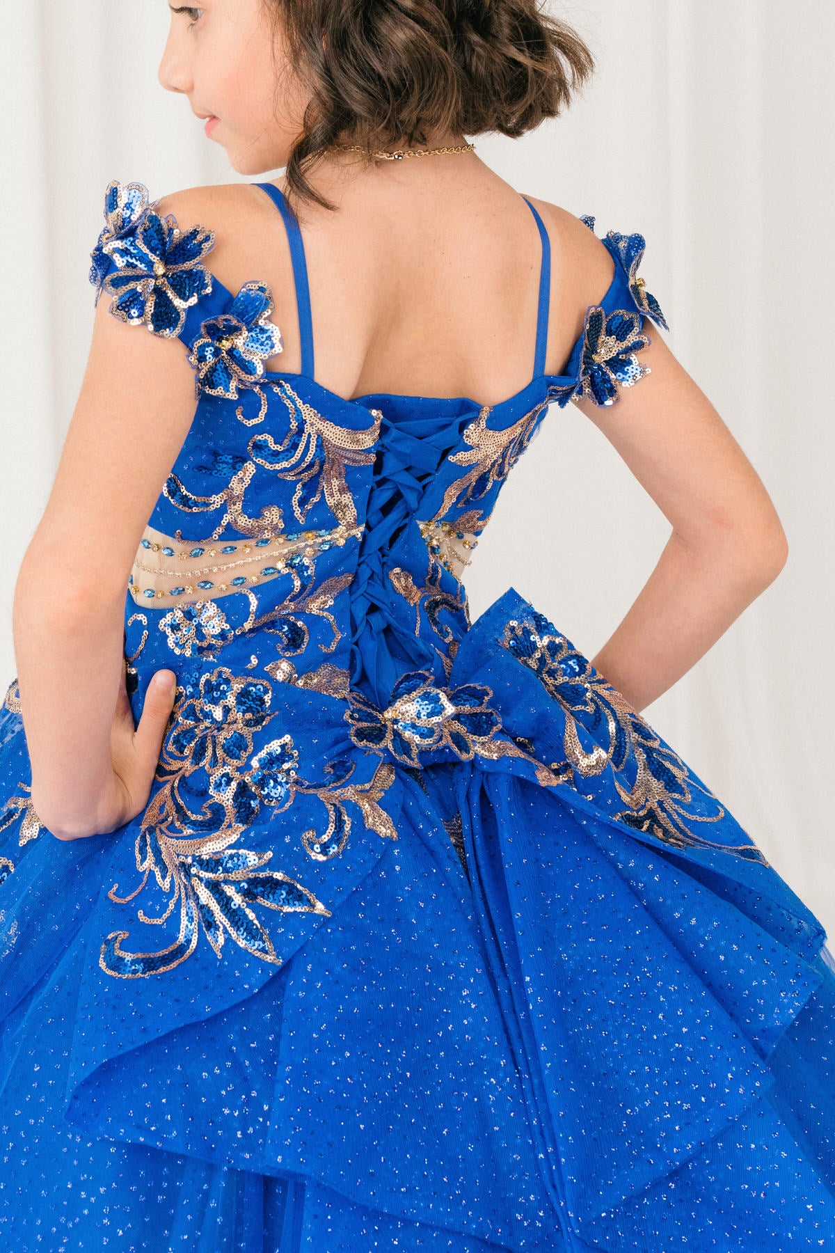 Flower Girl Dresses Floral Applique Lace Ball Gown Flower Girl Dress Royal