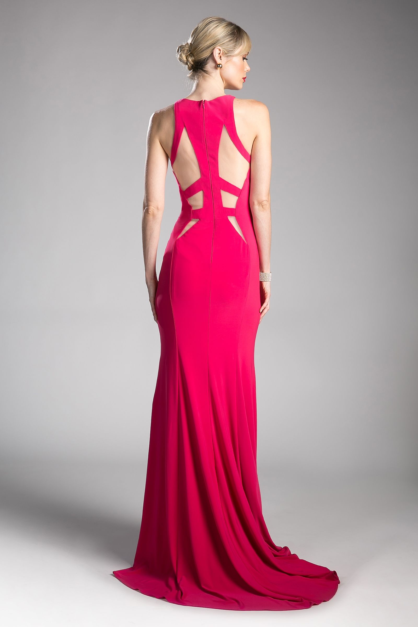 Prom Dresses Formal Long Fitted Evening Prom Dress Magenta
