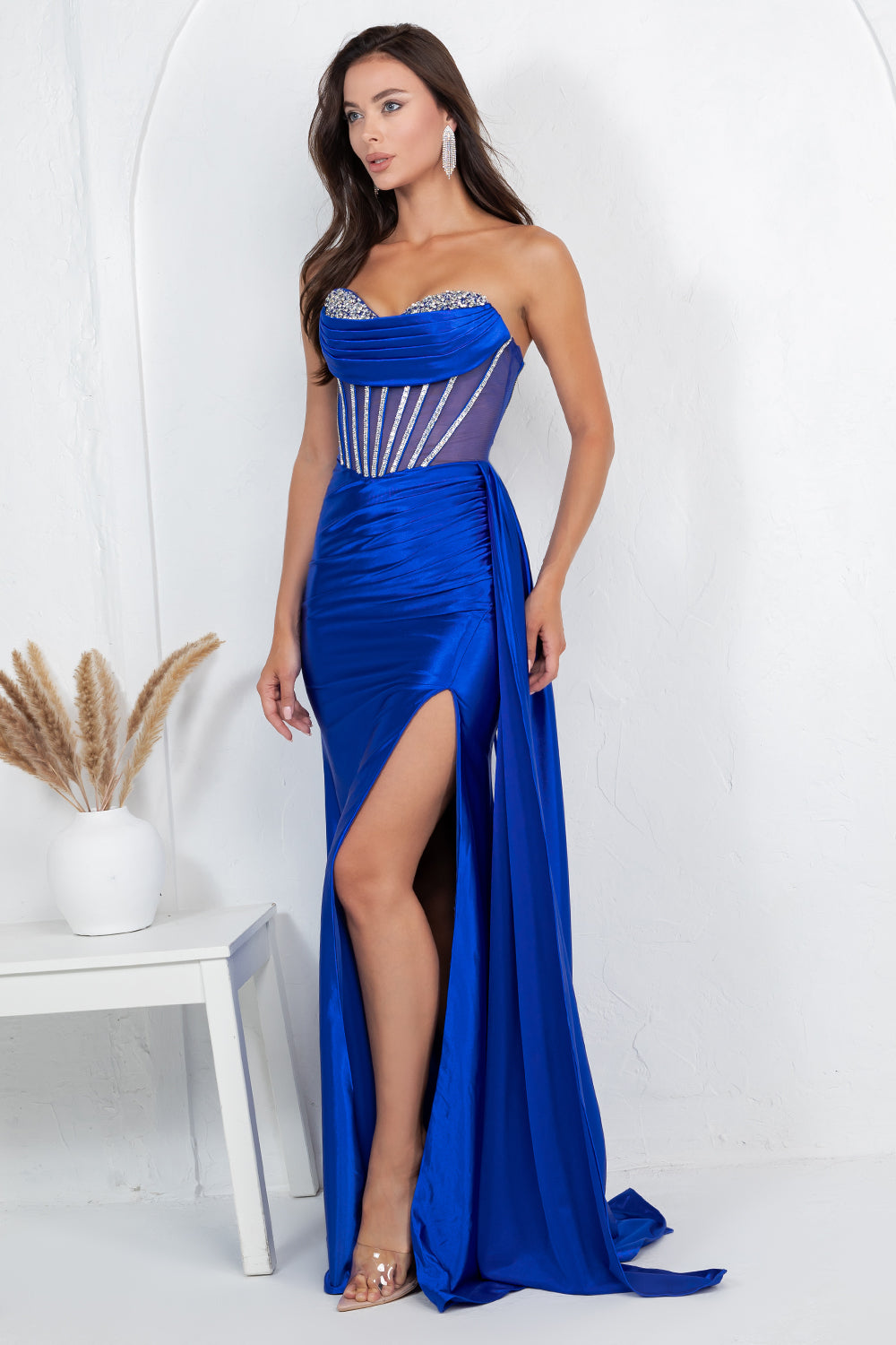 Prom Dresses Long Formal Mermaid Corset Prom Dress Cinderella Couture 8454J Royal