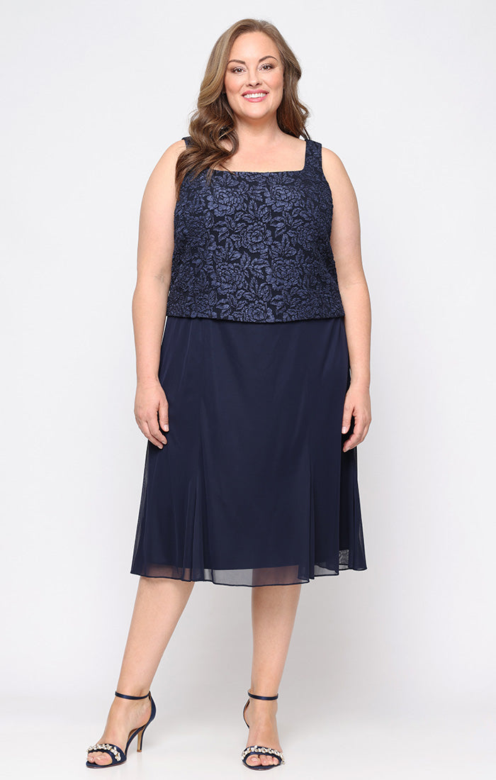 Plus Size Dresses Plus Size Mother of the Bride Short Cocktail Dress NAVY