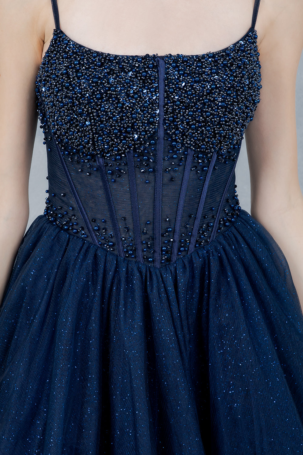 Prom Dresses Long Formal Corset Ball Gown Prom Dress Cinderella Couture 8459J Navy