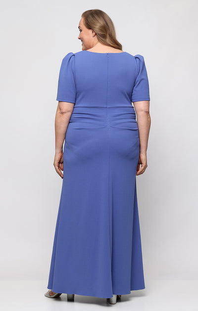 V-Neck Floor-Length Jersey Evening Sheath Alex Evenings 8460597