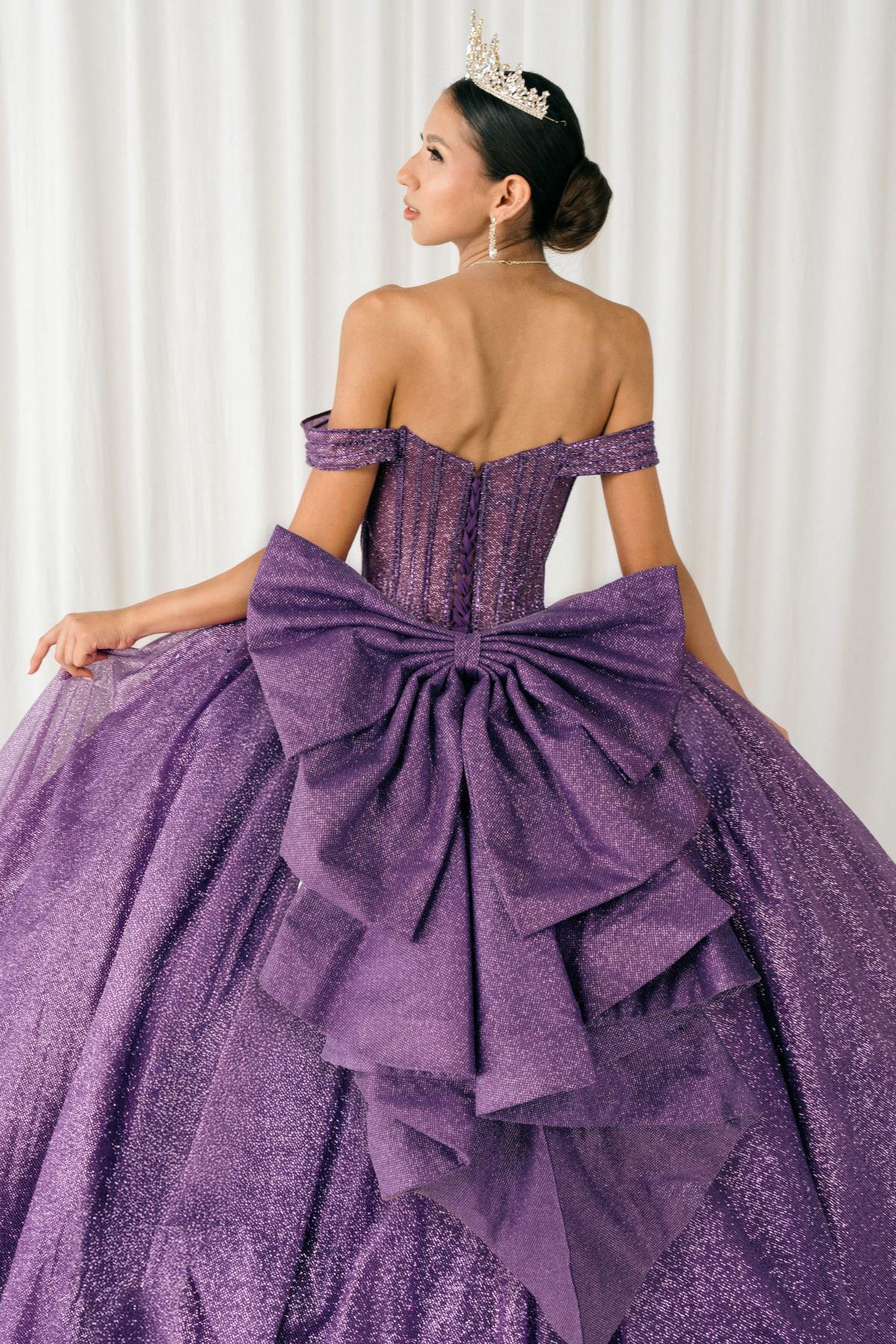 Quinceanera Dress  Long Formal Corset Quinceanera Dress Purple