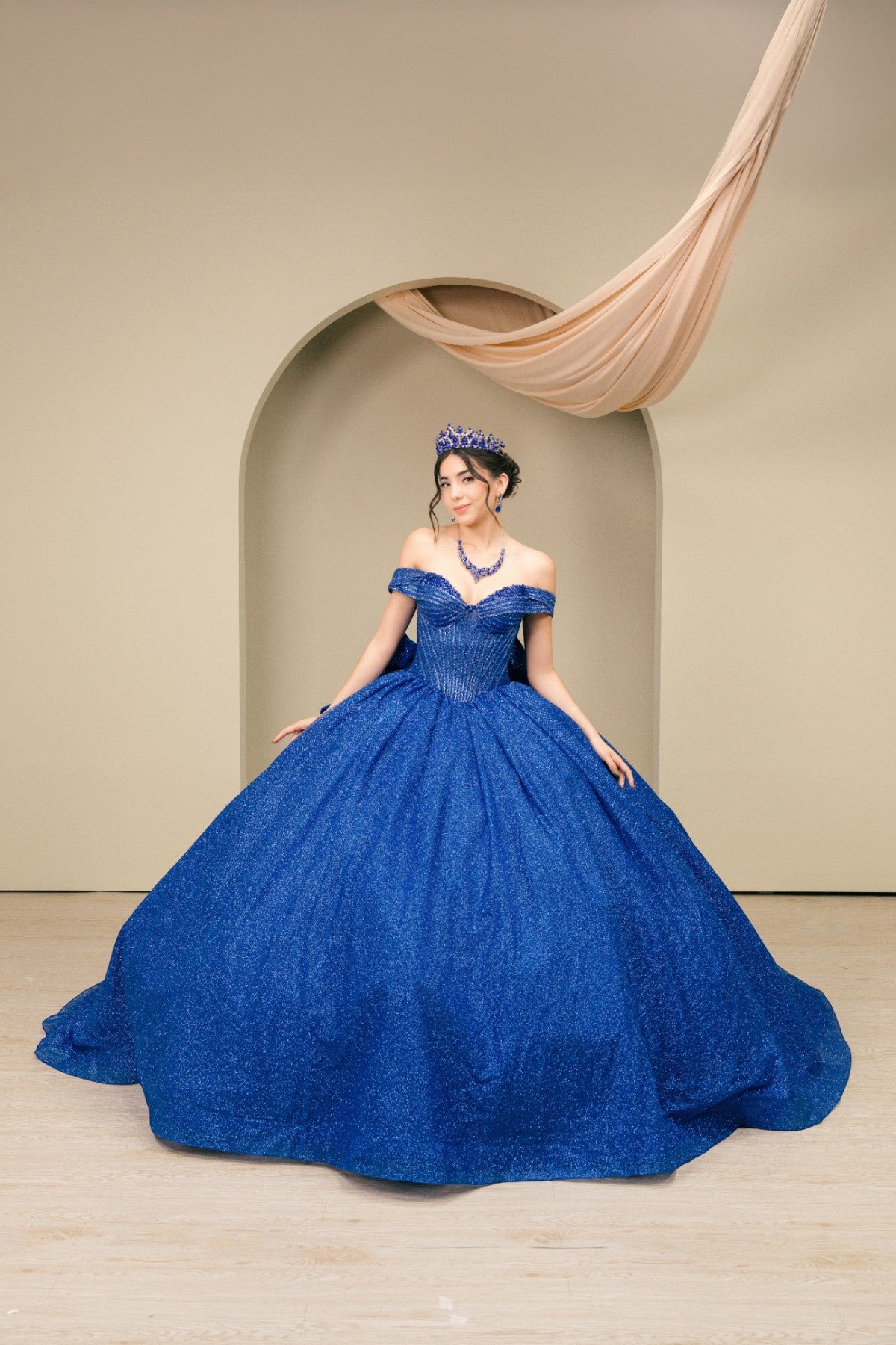 Quinceanera Dress  Long Formal Corset Quinceanera Dress Royal Blue