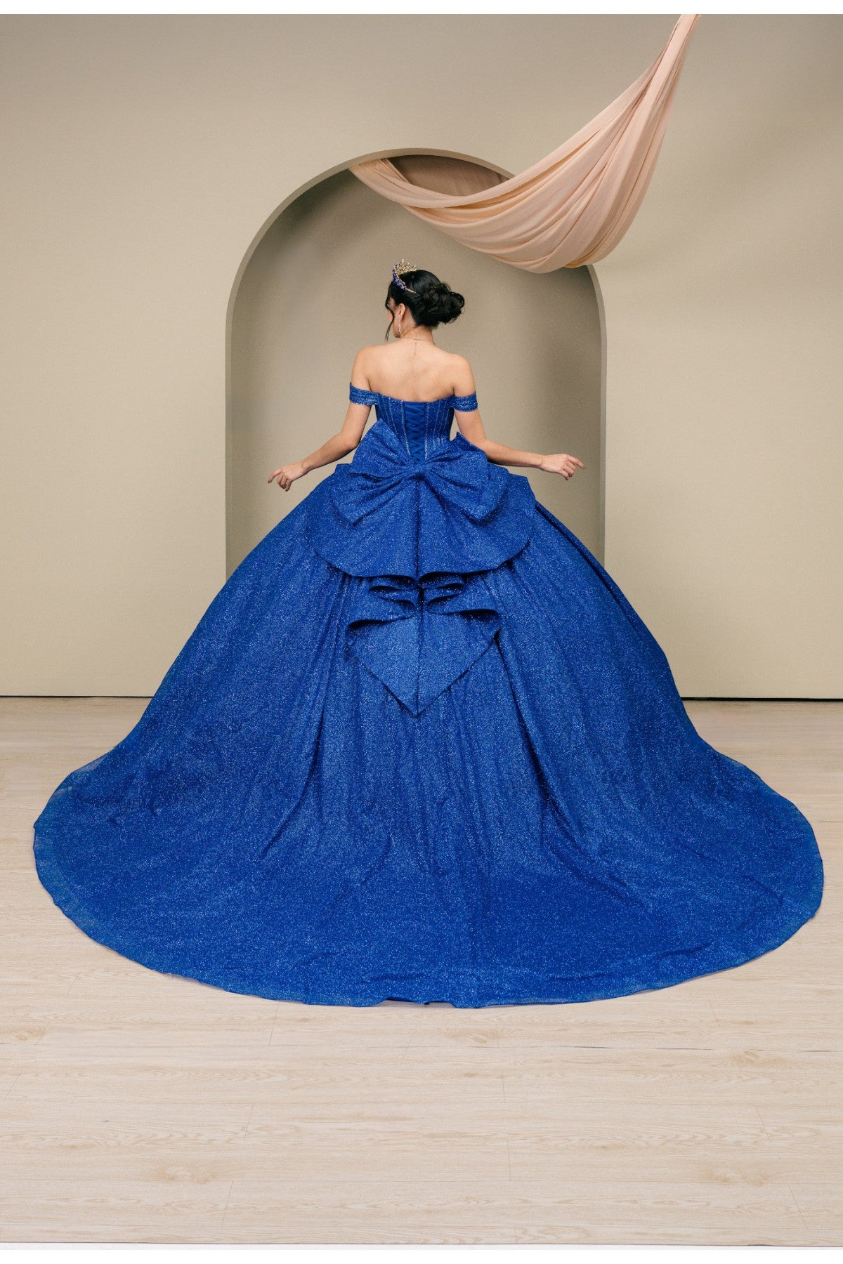 Quinceanera Dress  Long Formal Corset Quinceanera Dress Royal Blue
