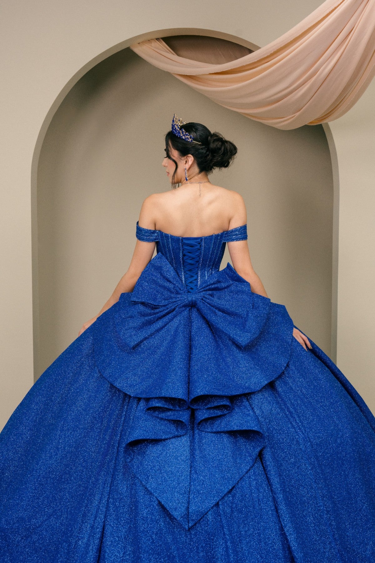 Quinceanera Dress  Long Formal Corset Quinceanera Dress Royal Blue