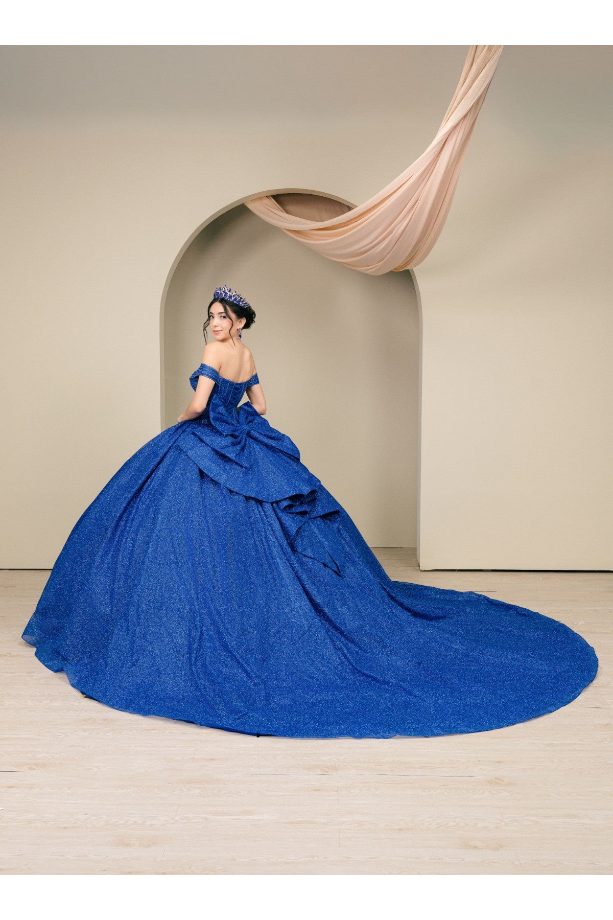 Quinceanera Dress  Long Formal Corset Quinceanera Dress Royal Blue