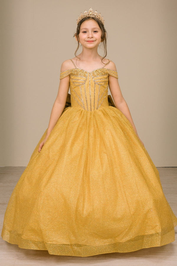 Cinderella Couture 8460 Sequin Corset Ball Gown Flower Girl Dress