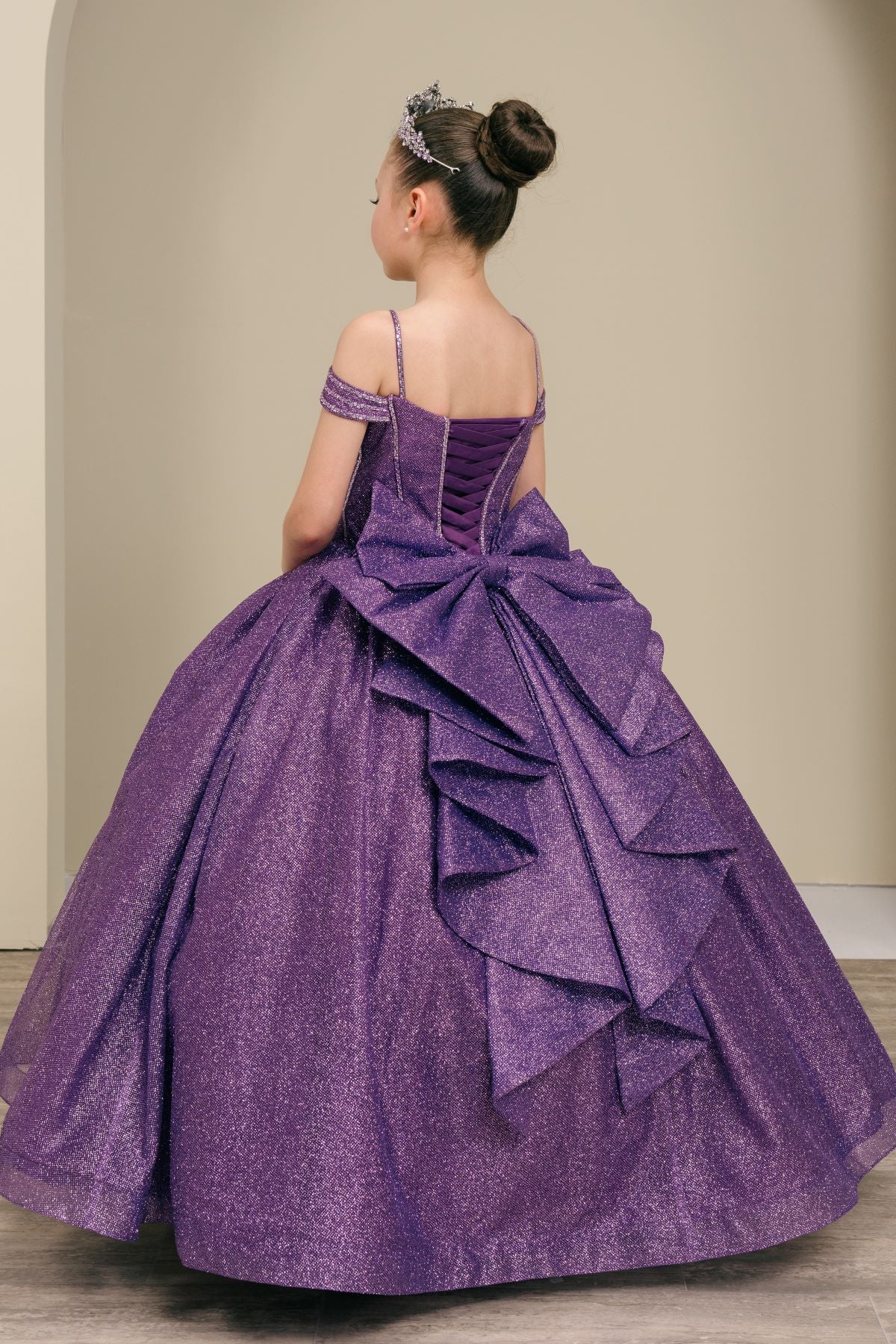Flower Girl Dresses Sequin Corset Ball Gown Flower Girl Dress Purple