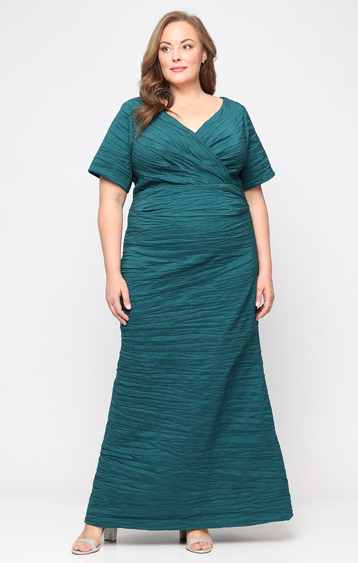 Plus Size Dresses Long Formal A LIne Plus Size Dress EMERALD GREEN
