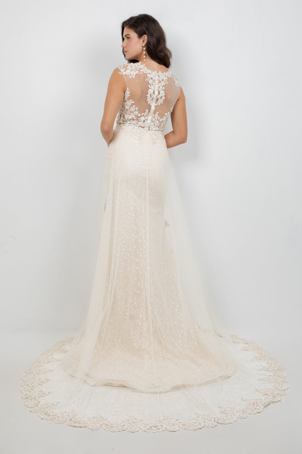 Wedding Dresses Long Sequin Bridal Wedding Dress Cinderella Couture 8506J Ivory