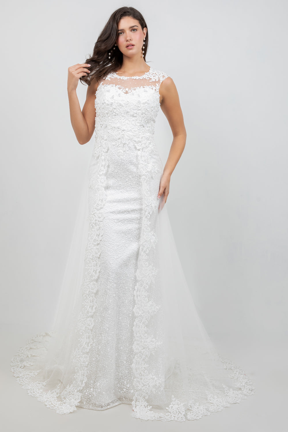 Wedding Dresses Long Sequin Bridal Wedding Dress Cinderella Couture 8506J Off White