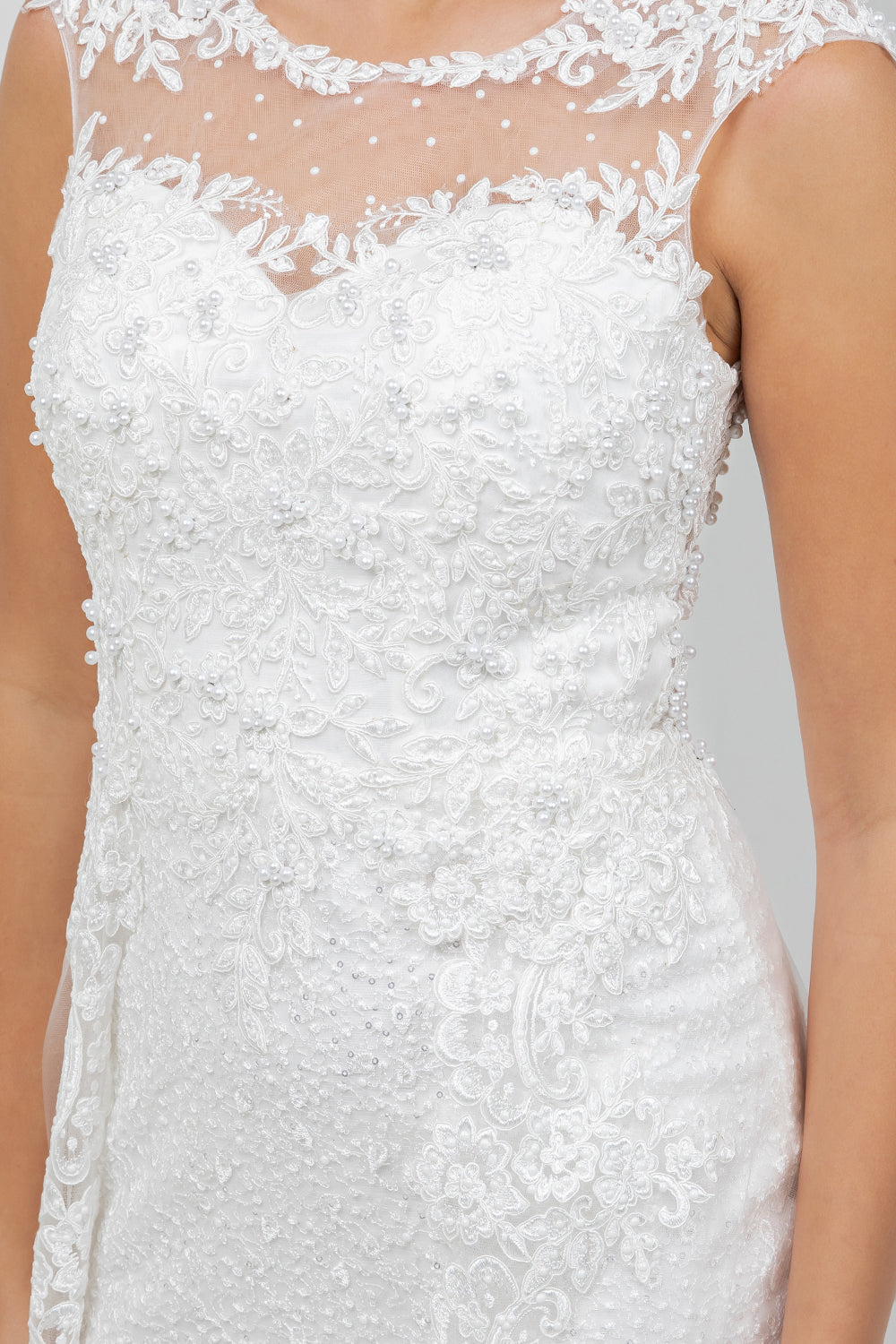 Wedding Dresses Long Sequin Bridal Wedding Dress Cinderella Couture 8506J Off White