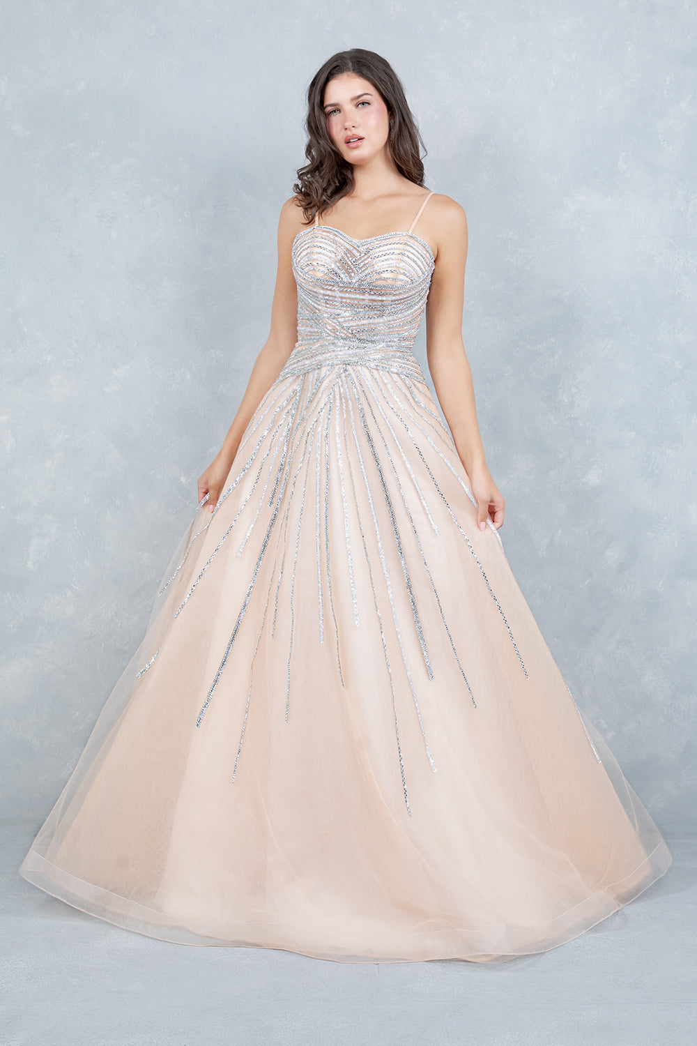 Prom Dresses Long Formal Beaded A Line Evening Prom Dress Cinderella Couture 8569J Champagne