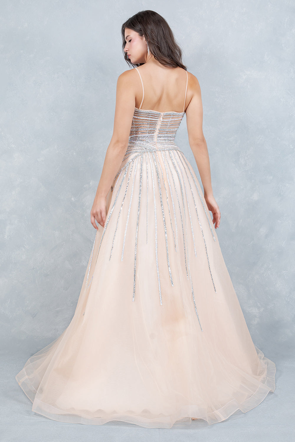 Prom Dresses Long Formal Beaded A Line Evening Prom Dress Cinderella Couture 8569J Champagne